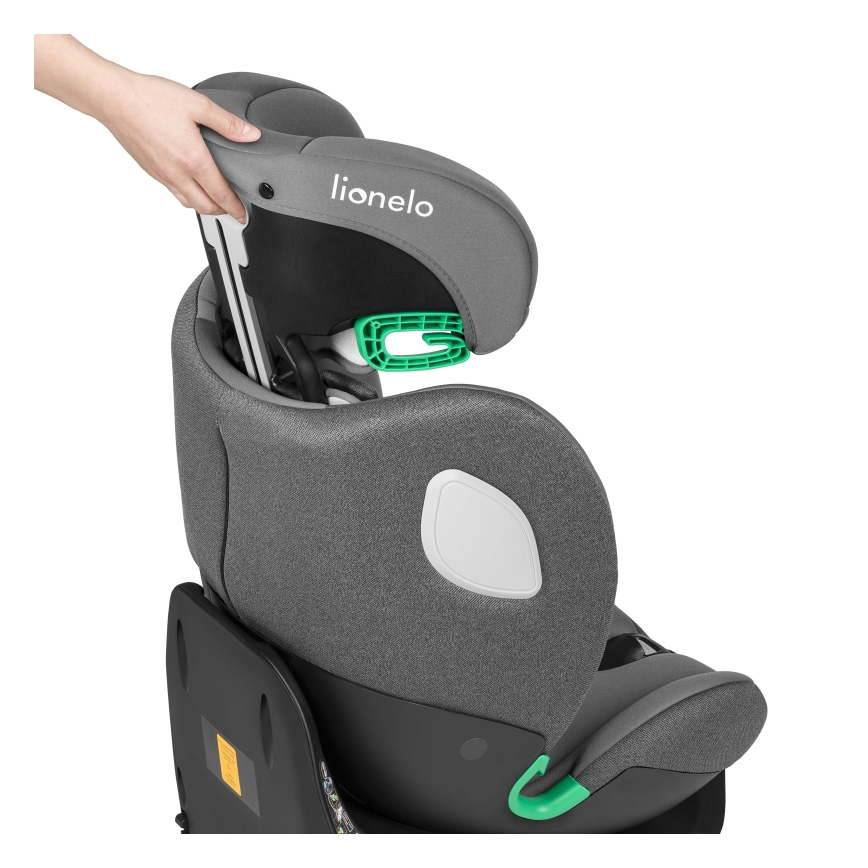 Lionelo - Drehbarer Kindersitz mit Basis BRAAM i-Size 40–150 cm Grey Stone