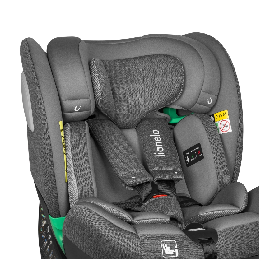 Lionelo - Drehbarer Kindersitz mit Basis BRAAM i-Size 40–150 cm Grey Stone