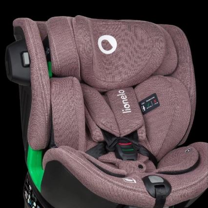 Lionelo - Drehbarer Kindersitz mit Basis HARMONY i-Size 40-150 cm rosa