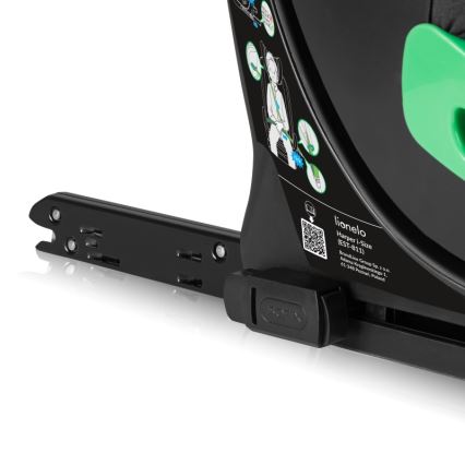 Lionelo - Drehbarer Kindersitz mit Basis HARPER i-Size 76-150 cm Schwarz/Carbon