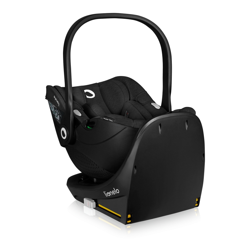 Lionelo - Drehbarer Kindersitz mit Basis MOXIE SET i-Size 40-87 cm Black Carbon