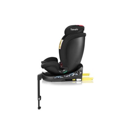 Lionelo - Drehbarer Kindersitz mit Basis NAVY i-Size 40-150 cm Schwarz/Rot