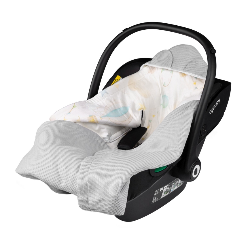 Lionelo - Einwickeltuch für Autositze TRAVEL SWADDLE 90x90 cm Grau Ballon