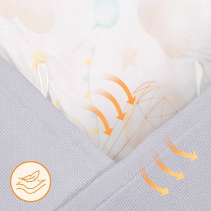 Lionelo - Einwickeltuch für Autositze TRAVEL SWADDLE 90x90 cm Grau Ballon
