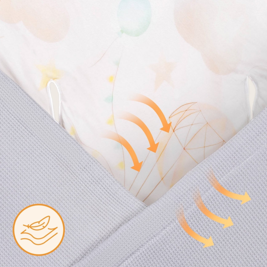 Lionelo - Einwickeltuch für Autositze TRAVEL SWADDLE 90x90 cm Grau Ballon