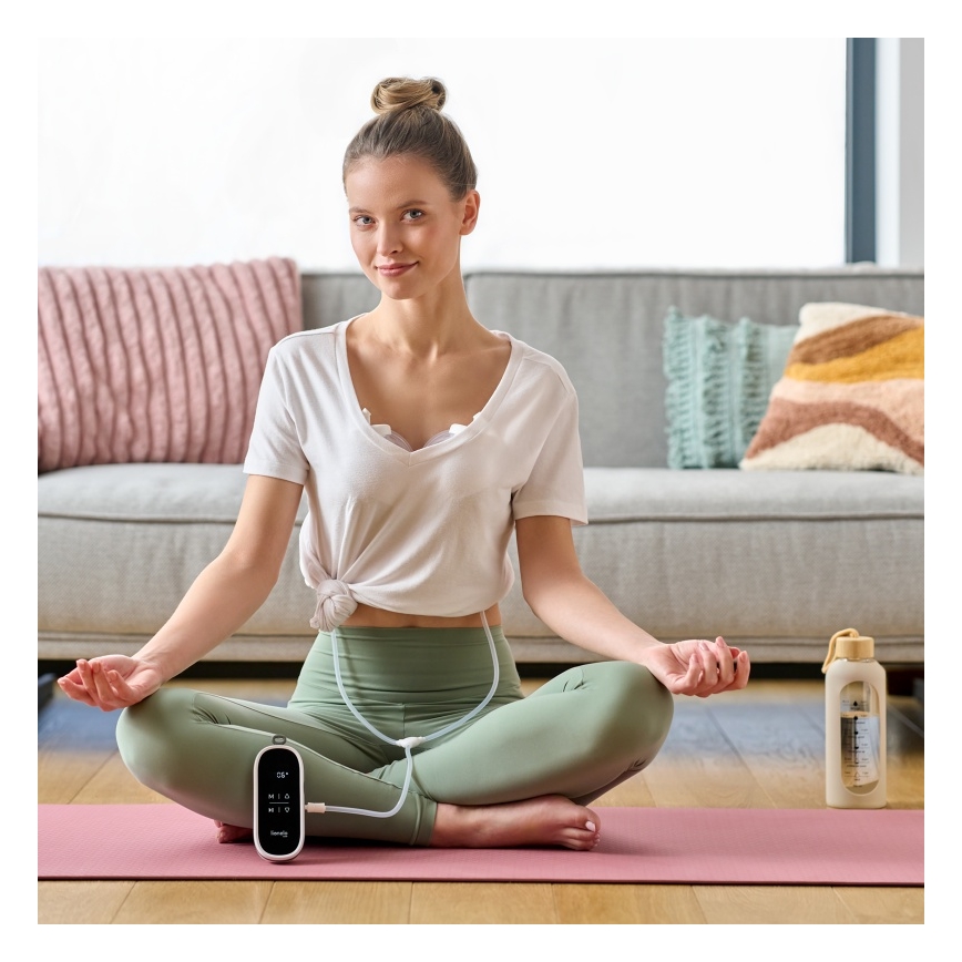 Lionelo - Elektrische, wiederaufladbare Doppel-Milchpumpe für Muttermilch TWEE FREE 5V 1500 mAh 150 ml