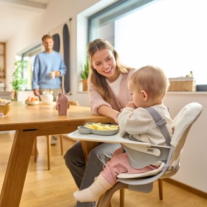 Lionelo - Esstischstuhl für Kinder 2-in-1 DALIA weiß/braun