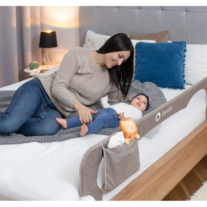 Lionelo - EVA Sicherheits-Bettgitter, grau