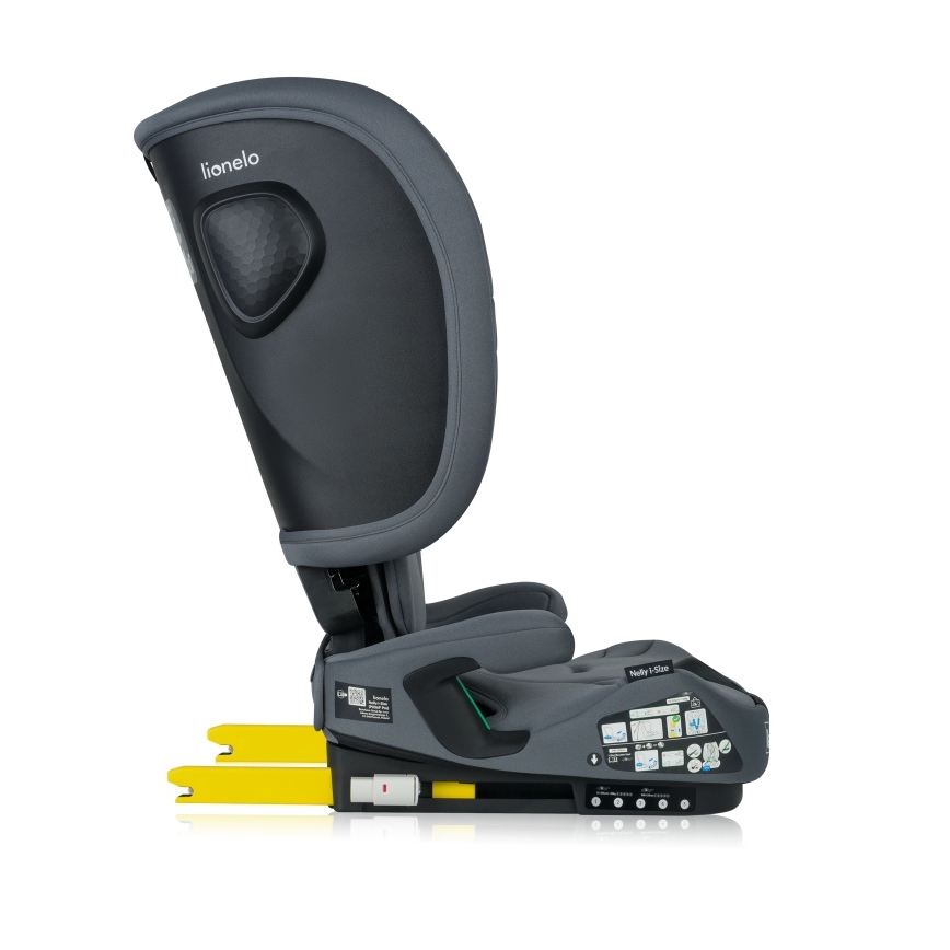 Lionelo - Faltbarer i-Size-Kindersitz NELLY 76-150 cm Grau Graphit