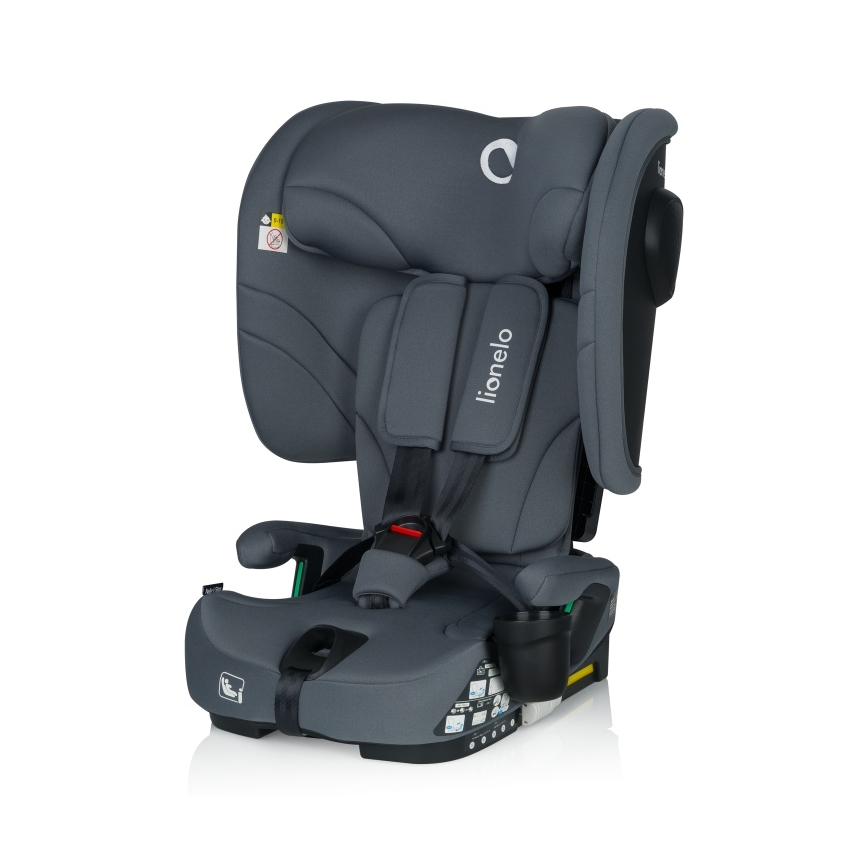 Lionelo - Faltbarer Kindersitz NELLY i-Size 76-150 cm Grau Graphit