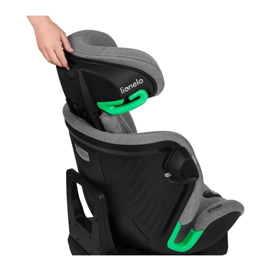 Lionelo - Kindersitz mit Basis, drehbar HARMONY i-Size 40-150 cm grau