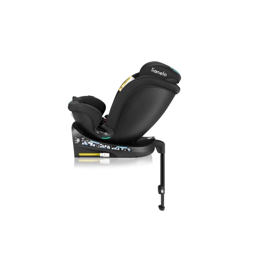 Lionelo - Kindersitz mit Basis, drehbar NAVY i-Size 40-150 cm schwarz/türkis