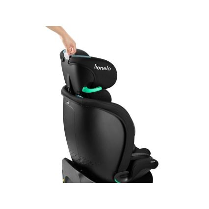 Lionelo - Kindersitz mit Basis, drehbar NAVY i-Size 40-150 cm schwarz/türkis