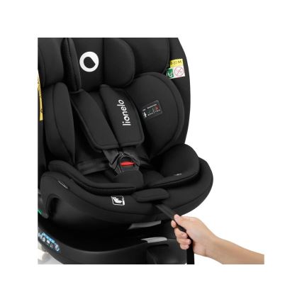 Lionelo - Kindersitz mit Basis, drehbar NAVY i-Size 40-150 cm schwarz