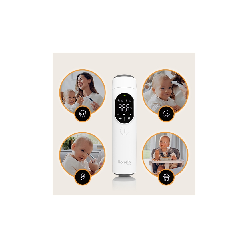 Lionelo - Infrarot-Fieberthermometer FEVERSCAN 2xAAA