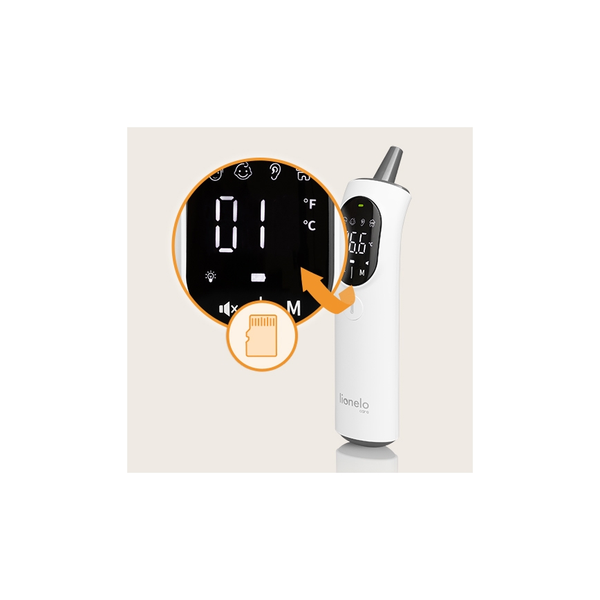 Lionelo - Infrarot-Thermometer FEVERSCAN mit 2x AAA-Batterien