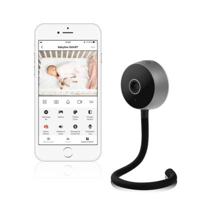 Lionelo - Intelligentes Babyphone BABYLINE SMART Wi‑Fi Schwarz