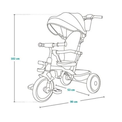 Lionelo - Kinder-Dreirad BERRY Grey Stone