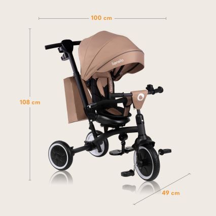 Lionelo - Kinder-Dreirad TRIS PLUS Beige Sand