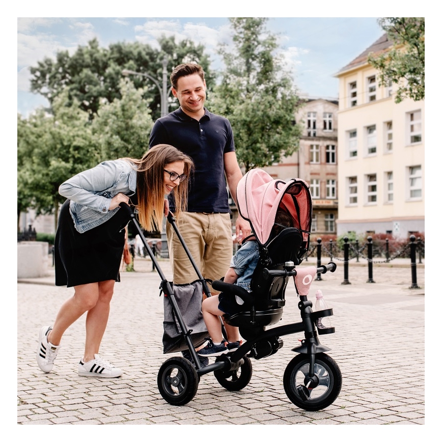 Lionelo - Kinder-Dreirad TRIS rosa/grau