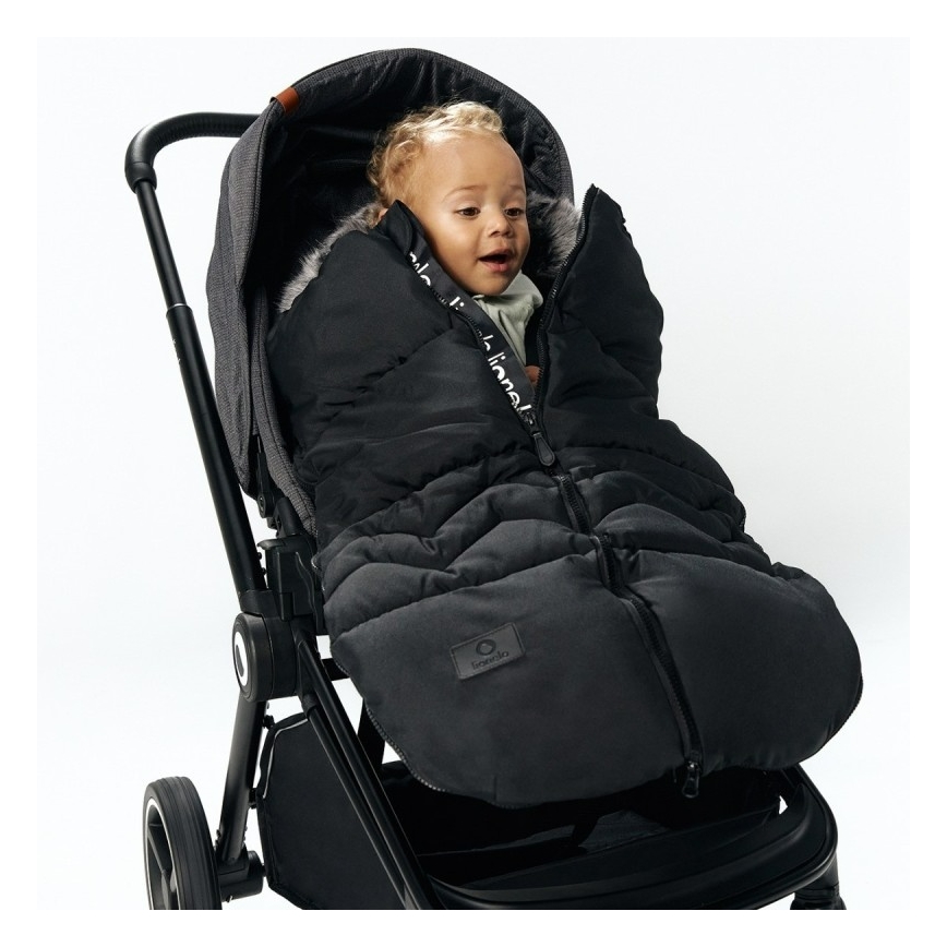 Lionelo - Kinder-Fußsack FRODE Black Carbon
