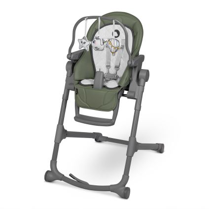 Lionelo - Kinder-Hochstuhl 2-in-1 CORA PLUS Olivgrün