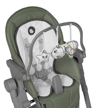 Lionelo - Kinder-Hochstuhl 2-in-1 CORA PLUS Olivgrün