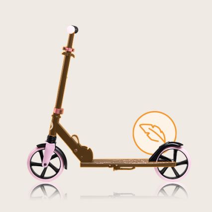 Lionelo - Kinder-Scooter LUCA schwarz/rosa