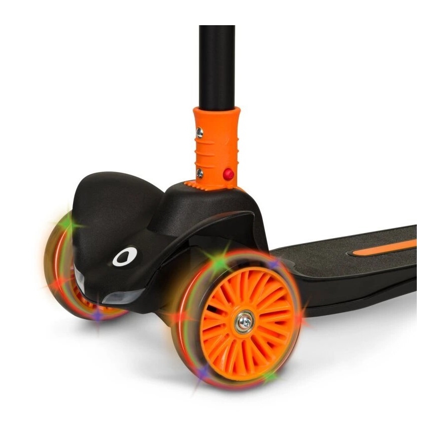 Lionelo - Kinder-Tretroller TIMMY 3xAA orange/schwarz