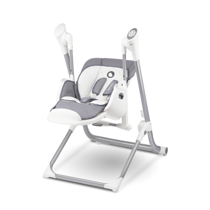 Lionelo - Kinderhochstuhl NILES Grau 4xAA