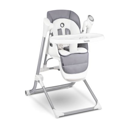 Lionelo - Kinderhochstuhl NILES Grau 4xAA