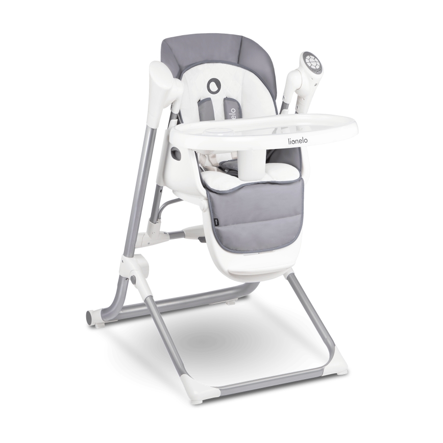 Lionelo - Kinderhochstuhl NILES Grau 4xAA