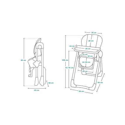 Lionelo - Kinderhochstuhl ZANNA beige