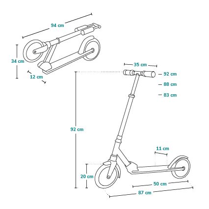 Lionelo - Kinderroller LUCA schwarz/rosa