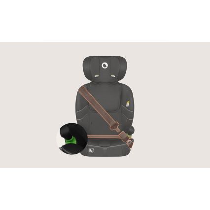 Lionelo - Kindersitz BILLY i-Size 76-150 cm Schwarz Carbon