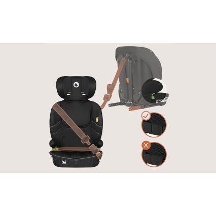 Lionelo - Kindersitz BILLY i-Size 76-150 cm Schwarz Carbon