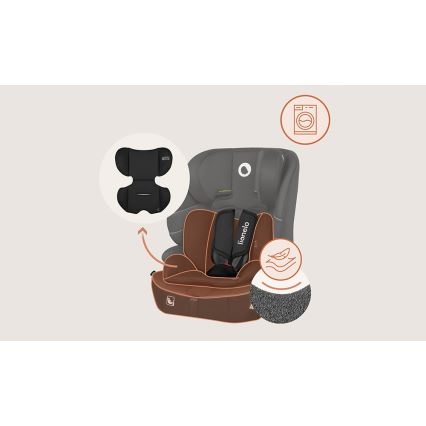 Lionelo - Kindersitz BILLY i-Size 76-150 cm Schwarz Carbon