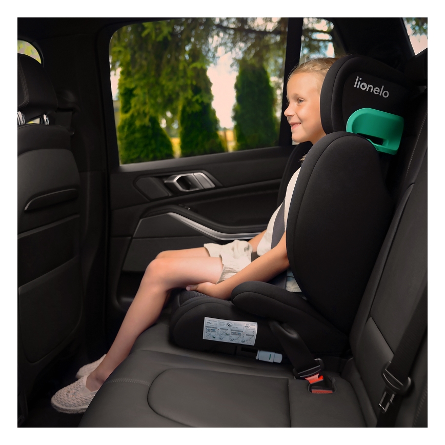 Lionelo - Kindersitz HUGO i-Size 100-150 cm schwarz