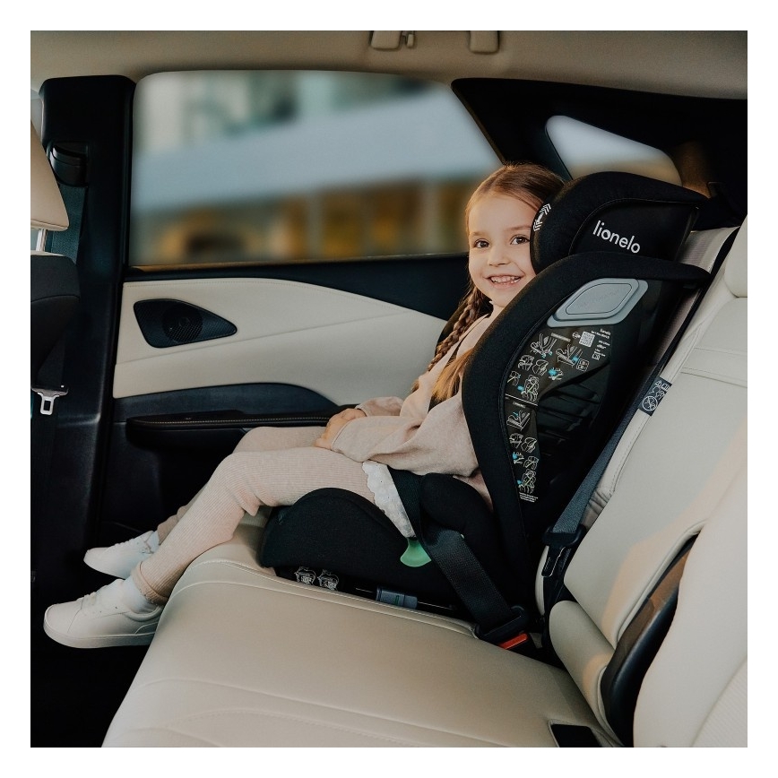 Lionelo - Kindersitz IGO i-Size 100-150 cm Carbon-Schwarz