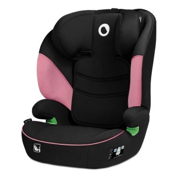 Lionelo - Kindersitz LARS i-Size für 100–150 cm, Schwarz/Rosa
