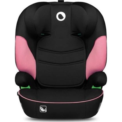 Lionelo - Kindersitz LARS i-Size für 100–150 cm, Schwarz/Rosa