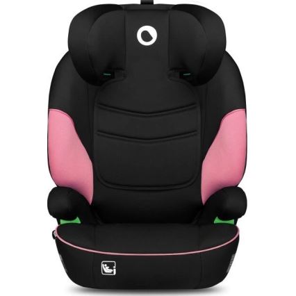 Lionelo - Kindersitz LARS i-Size für 100–150 cm, Schwarz/Rosa