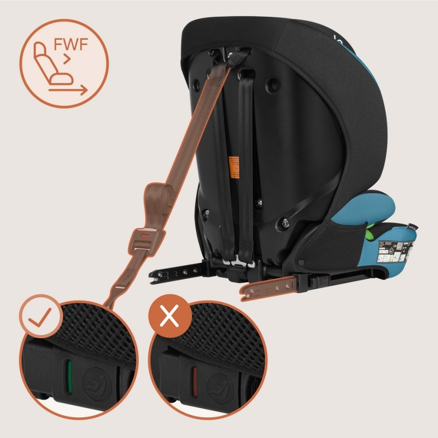 Lionelo - Kindersitz LEVI FIX i-Size 76-150 cm Kobaltblau