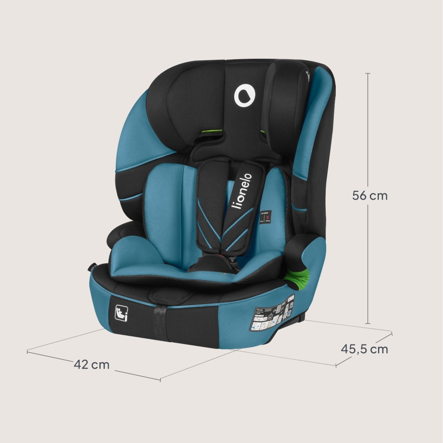 Lionelo - Kindersitz LEVI FIX i-Size 76-150 cm Kobaltblau