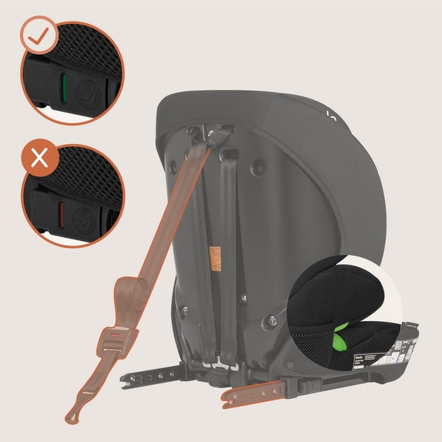 Lionelo - Kindersitz LEVI FIX i-Size 76-150 cm Schwarz Carbon