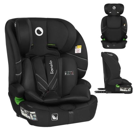 Lionelo - Kindersitz LEVI FIX i-Size 76-150 cm Schwarz Carbon
