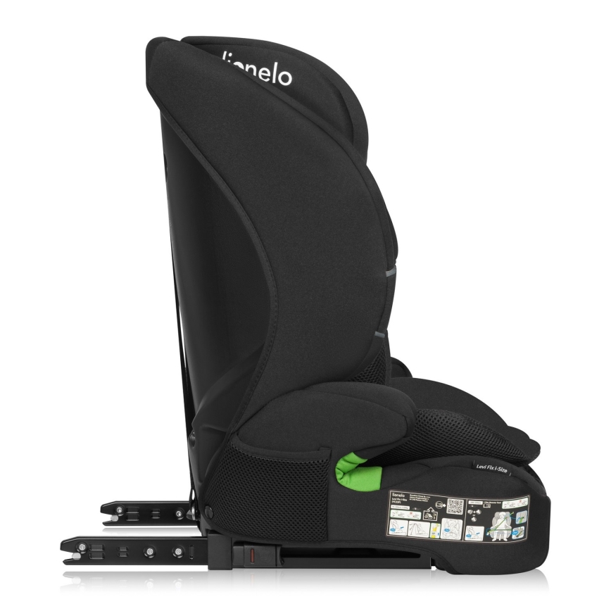 Lionelo - Kindersitz LEVI FIX i-Size 76-150 cm Schwarz Carbon