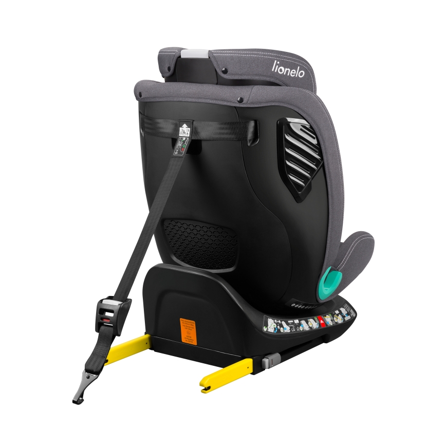 Lionelo - Drehbarer Kindersitz mit Basis BASTIAAN ONE i-Size 40-150 cm Steingrau