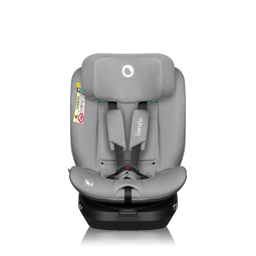 Lionelo - Kindersitz mit drehbarer Basis BRAVE i-Size 40-150 cm Grey Stone