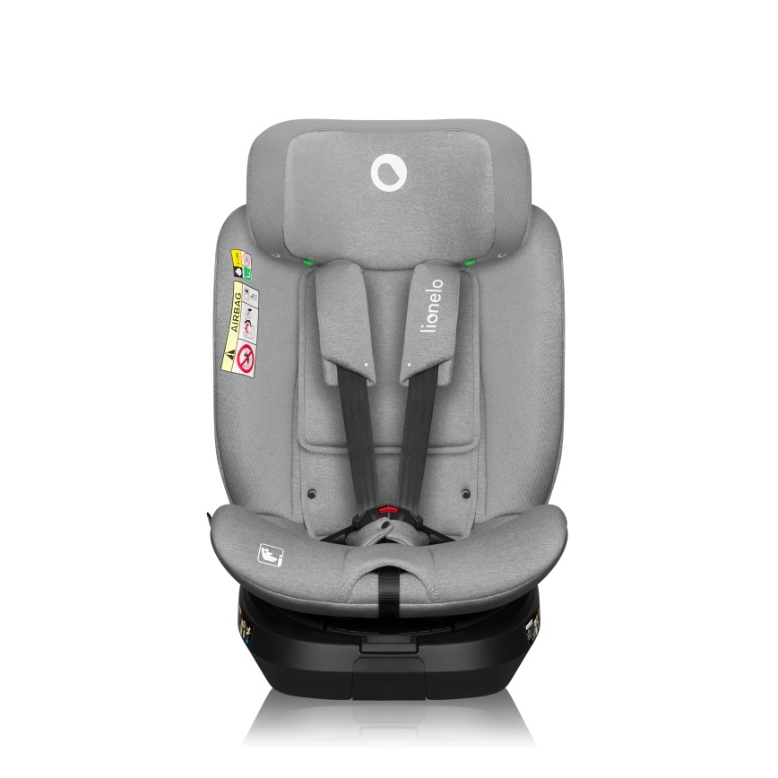 Lionelo - Kindersitz mit drehbarer Basis BRAVE i-Size 40-150 cm Grey Stone